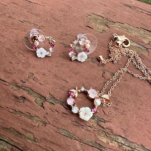 Amanda Blu Pearl Multi-Color Necklace And Earring Set